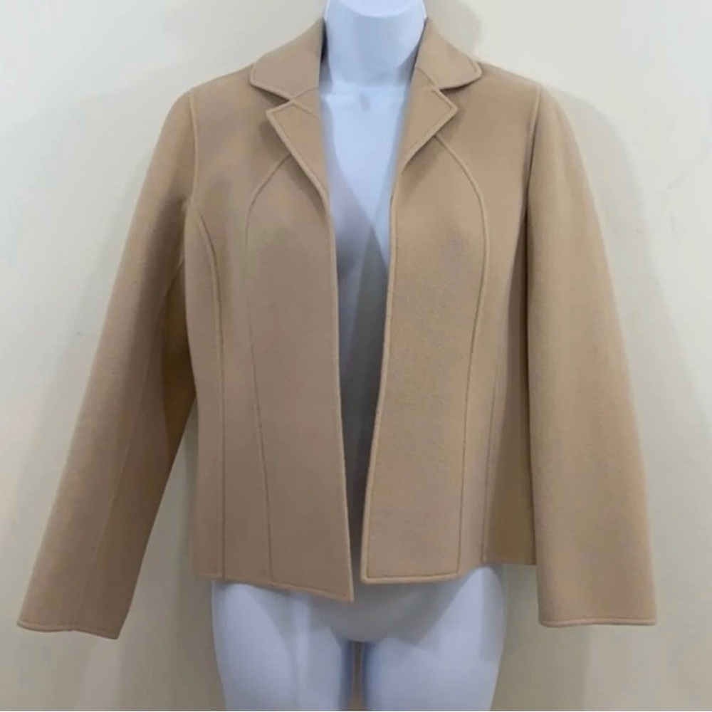 Talbots 100% Wool Cream Coat – Elegant & Timeless, Size 4